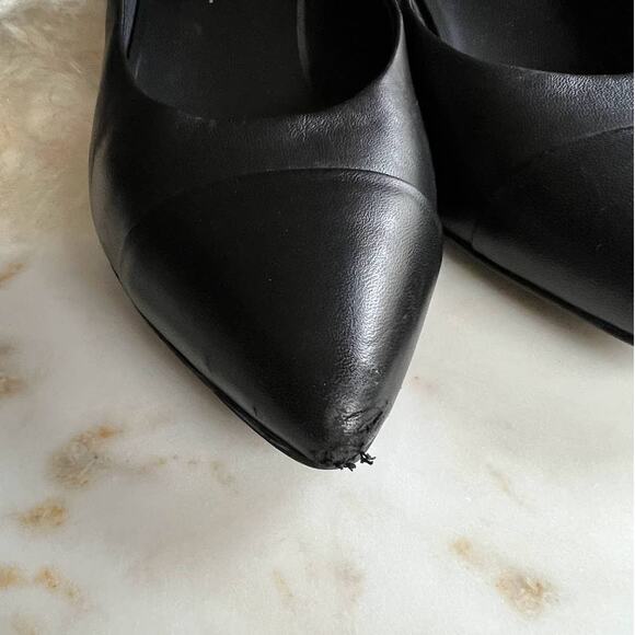 Chanel Classic Mid-Height Cap Toe Pointy Chunky Heels - Picture 11 of 16